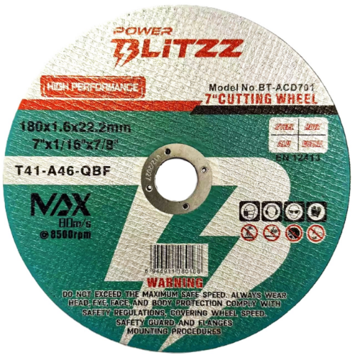 METAL CUTTING DISC 7″X1.6MM, BT-ACD701